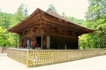 Inside the main hall of the temple are five statues dating to the Heian Period