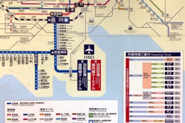 Durées de trajet et plan du métro