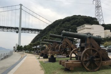 Cannons pointed at Kyushu