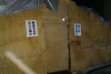 One of the temporary shelter for participants