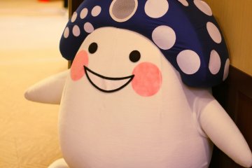 A typical cute mascot at the relaxation wing's exit.
