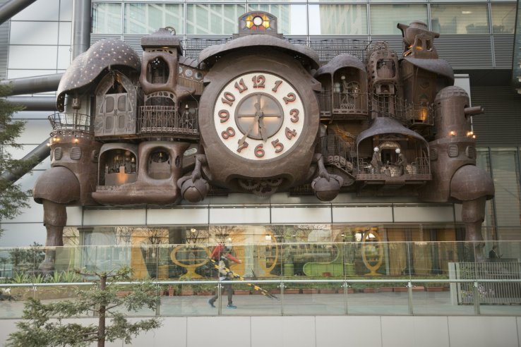 Giant Ghibli/Miyazaki Clock at NTV Shiodome