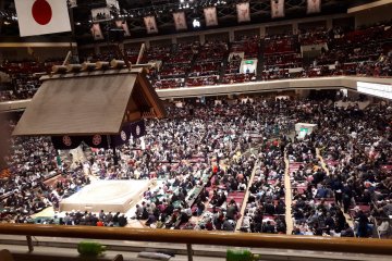 The arena pretty much filled