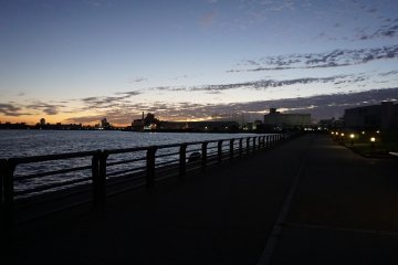 I always adore the look of the sky just when the sun disappears behind the horizon