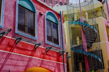 It's hard to miss Depot Island, just look for the colors!