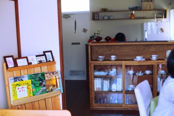 The cafe's interior