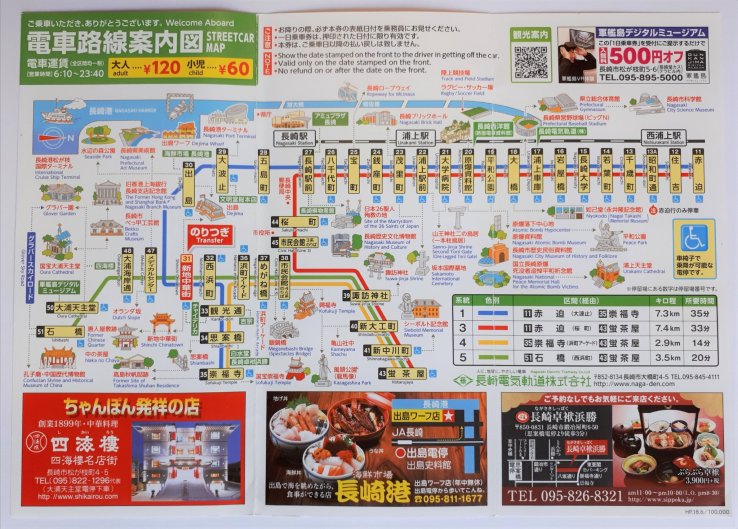 Tram map inside the One-Day Pass