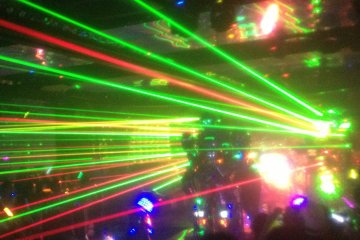 No robot show would be complete without lasers.