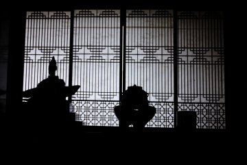 Morning light through a Japanese screen