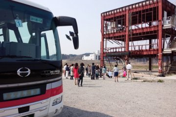Viewing sites affected by the disaster