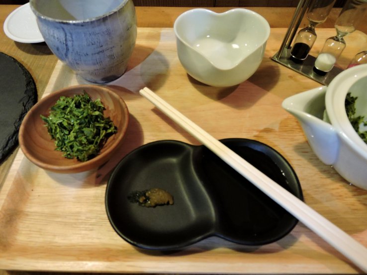 You can eat the tender green tea leaves