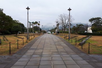 Pathway leading into the park