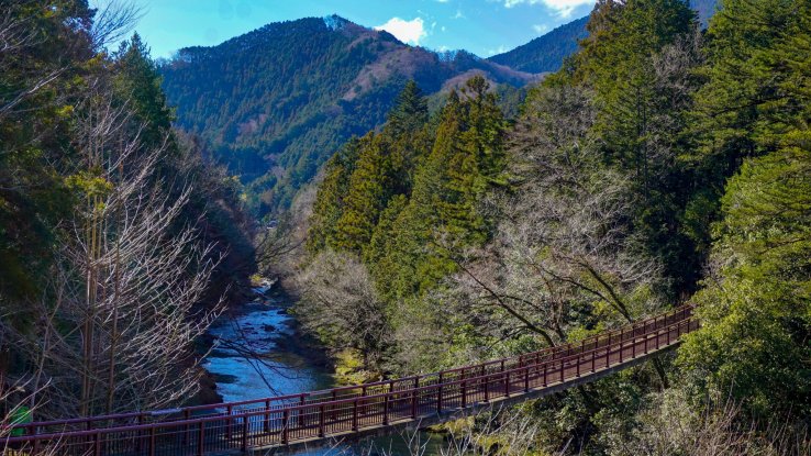 Ishibune Bridge in Akiruno town