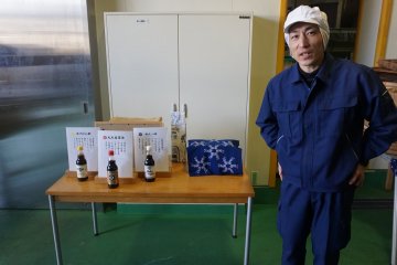 One of the 10 Takuni (special artisans) of the Soy Sauce factory.