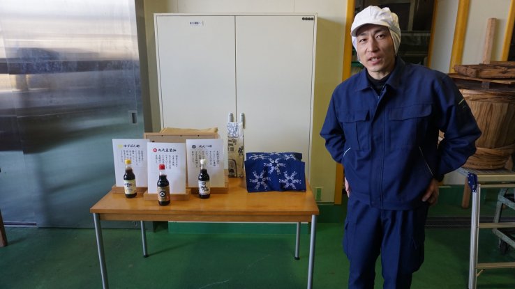 One of the 10 Takuni (special artisans) of the Soy Sauce factory.