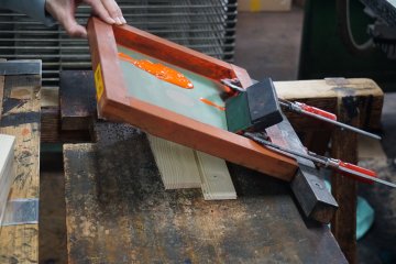 Gomafuda wooden charm making experience and factory.