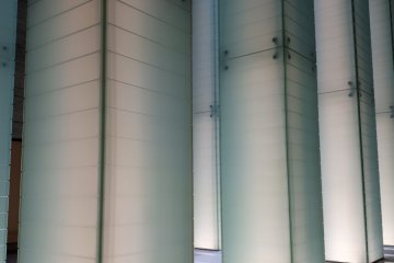 The eerily beautiful columns of the Remembrance Hall