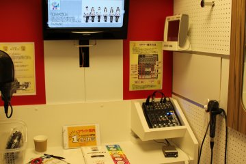 The basic booths are small but feature all the equipment needed to sing it out. Luxury rooms are available upon request for an extra fee.