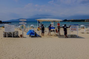 There are plenty of lifeguards patrolling the beach