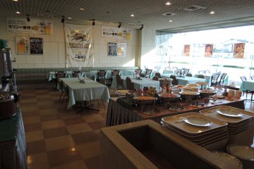 The restaurant in the hotel