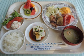 An example of breakfast at the hotel