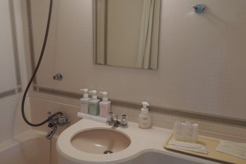 The bathroom in each room