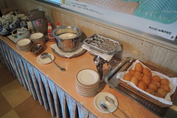 For the people who want a more Western-style breakfast, they have yogurt and bread