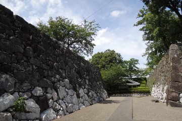 Even though the castle is gone, there are walls still standing