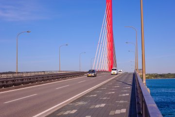 The Kaichu Doro bridge and highway