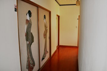 A Japanese decorated corridor in the first floor