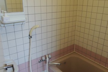 The bathroom in ten-mat room