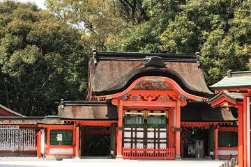 Exquisite architecture at the grand shrine of Usa