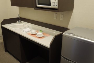Executive Suite refrigerator and microwave