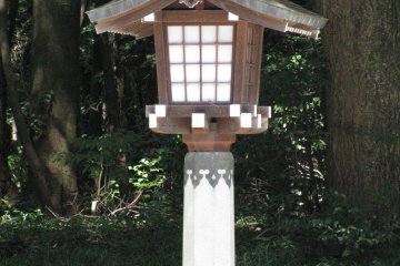 One of the lanterns on the way to Meiji jingu, Tokyo