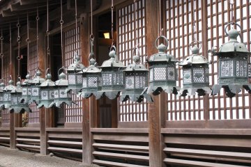 Hanging lanterns in Kasuga Taisha, Nara