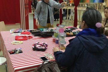 Visitors can try their hand at one of many ongoing workshops. 