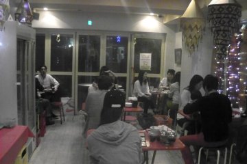 Customers chowing down