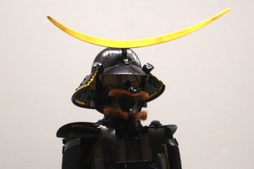 Date's famous helmet with asymmetric crescent
