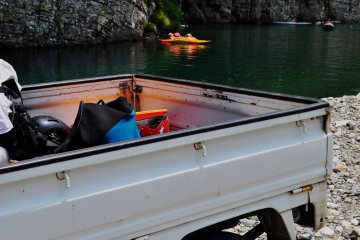 We needed a small truck to carry the boats to the river.