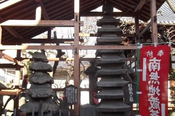 The stone memorial towers