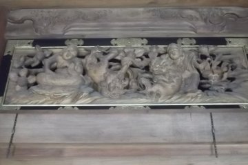 A carving inside the main hall