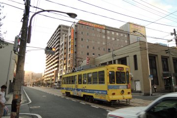 There is a streetcar stop near the hotel