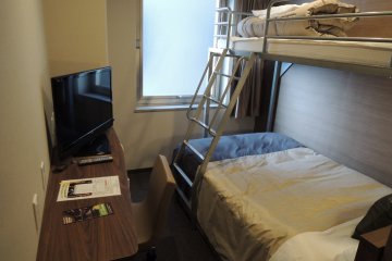 Economy twin has a bunk bed