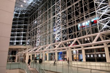 The AER lobby at night