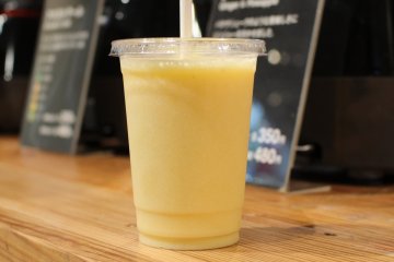 Freshly prepared Ginger & Pineapple Smoothie