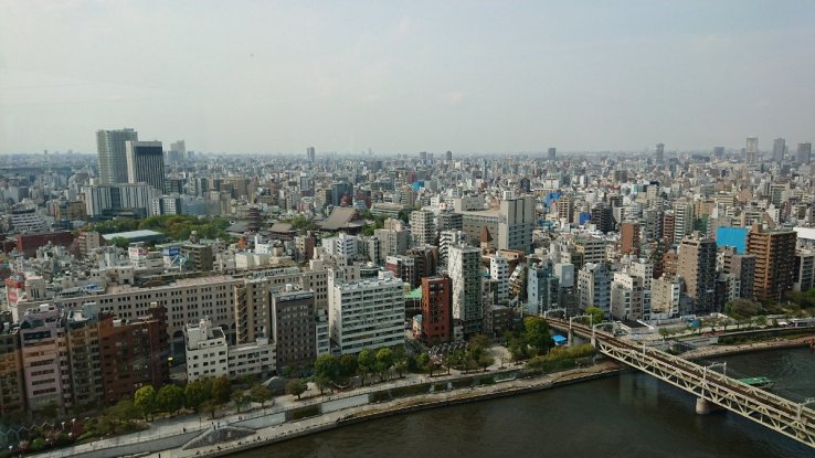 View of Tokyo from the Asahi HQ