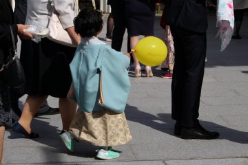 Kids were presented with colourful balloons at the entrance