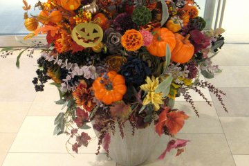 A Halloween display in a Sendai store