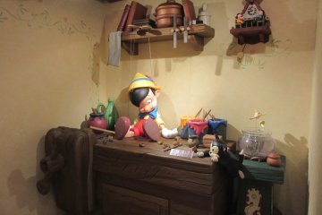 A scene from the story Pinocchio