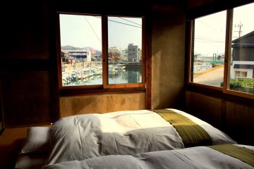 Stunning view of the harbor from the bedroom window.